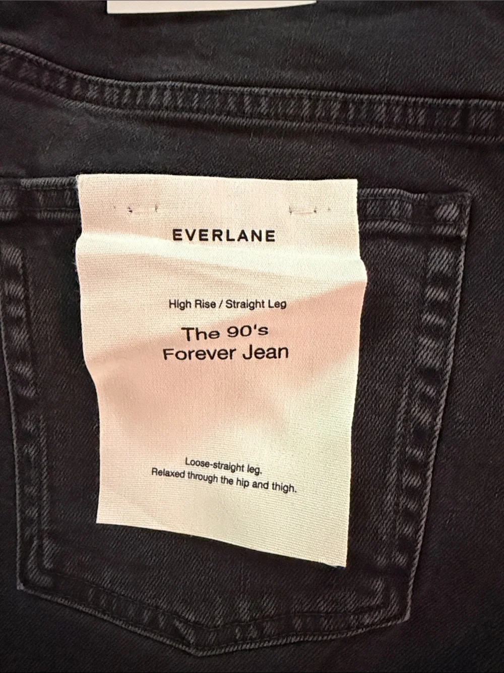 Everlane The ’90s Forever Jean Black High Rise Straight Leg 27 NWT - Picture 13 of 13